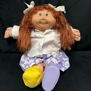 VTG Coleco Cabbage Patch Cornsilk Doll 1986 Girl Auburn Hair Mold 8 Guid…